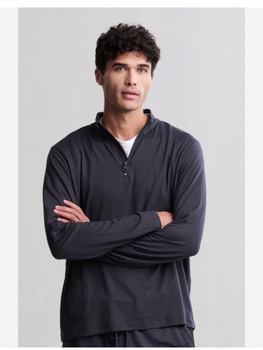 Barefoot Dreams Malibu Classic Navy Half-Zip Pullover